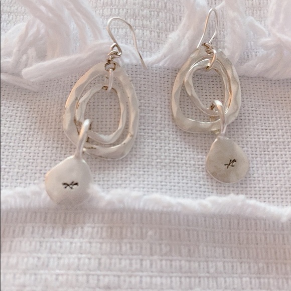 Silver-tone Double-drop Earrings - Picture 6 of 6